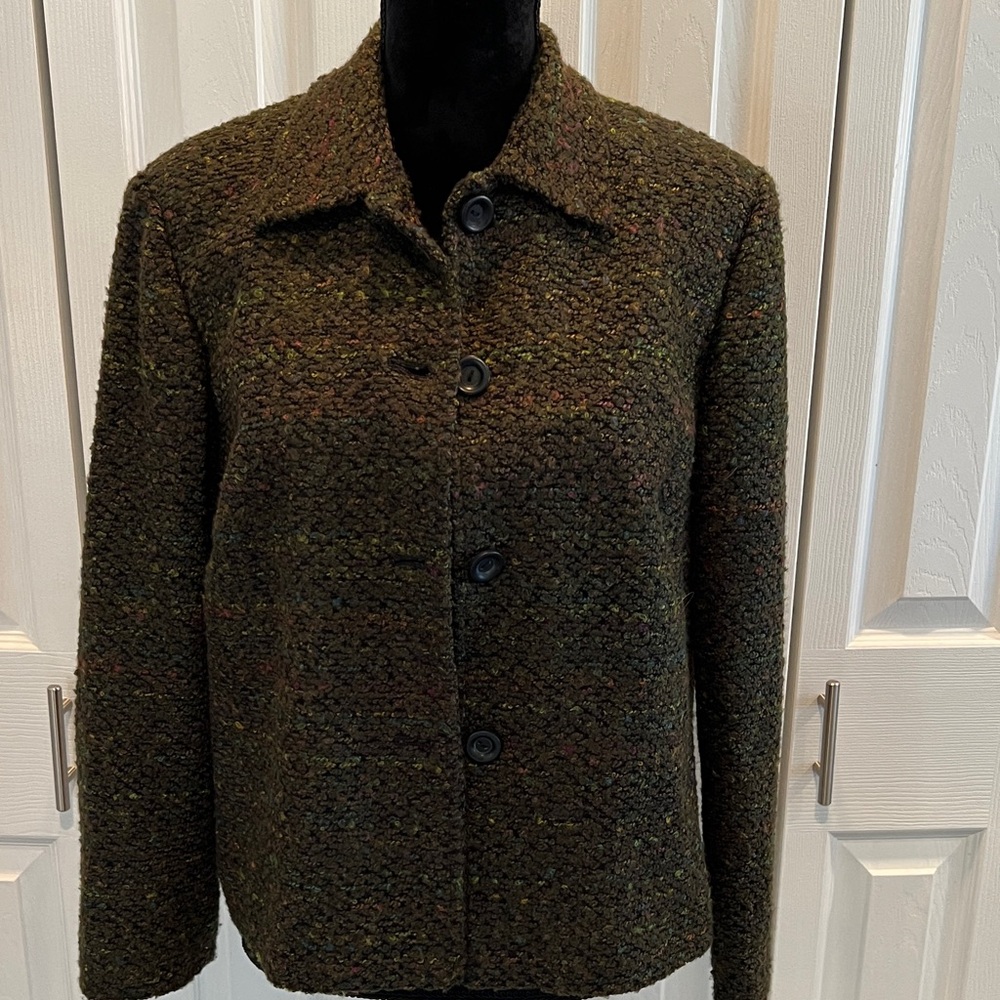 Sag Harbor Olive Textured Blazer